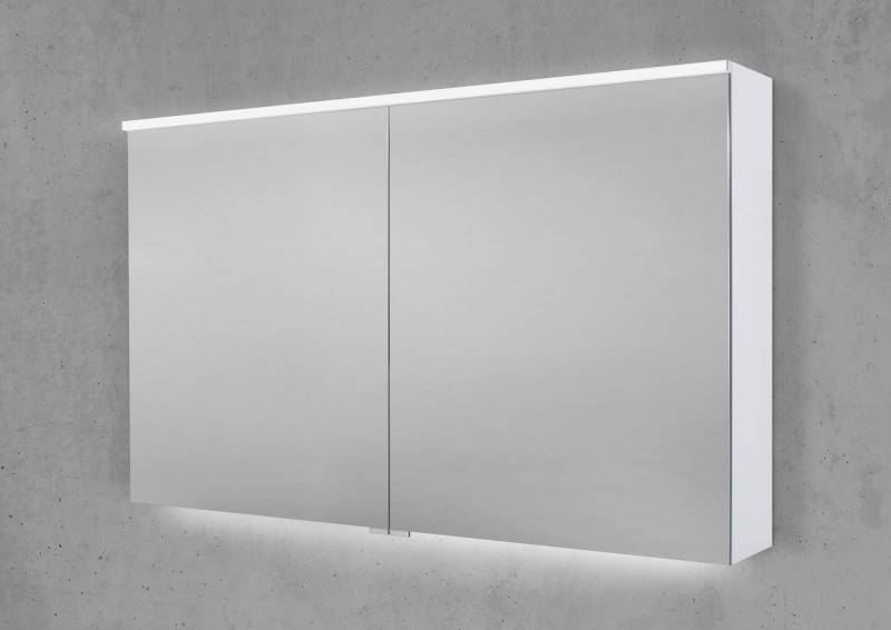 Intarbad Badezimmerspiegelschrank Spiegelschrank 120 cm integrierte MULTI Light LED Beleuchtung von Intarbad