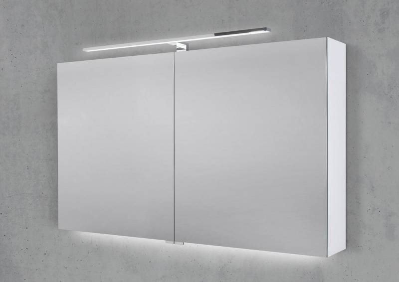 Intarbad Badezimmerspiegelschrank Spiegelschrank 120 cm mit LED Chrom Beleuchtung Doppelspiegeltüren Intarbad Badezimmerspiegelschrank Spiegelschrank 120 cm mit LED Chrom Beleuchtung Doppelspiegeltüren von Intarbad