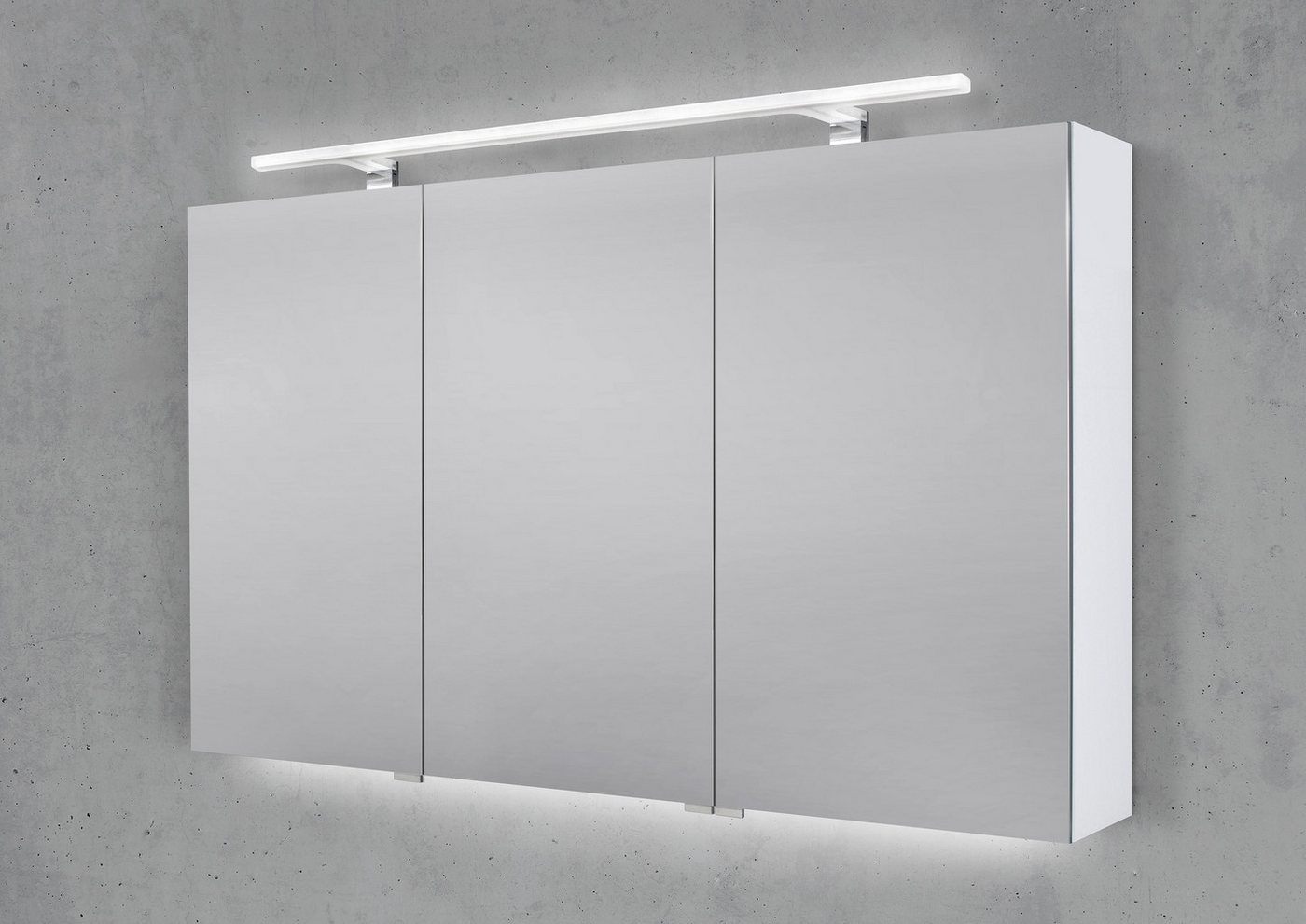 Intarbad Badezimmerspiegelschrank Spiegelschrank 120 cm mit MULTI LED Acryl Aufsatzleuchte Intarbad Badezimmerspiegelschrank Spiegelschrank 120 cm mit MULTI LED Acryl Aufsatzleuchte von Intarbad