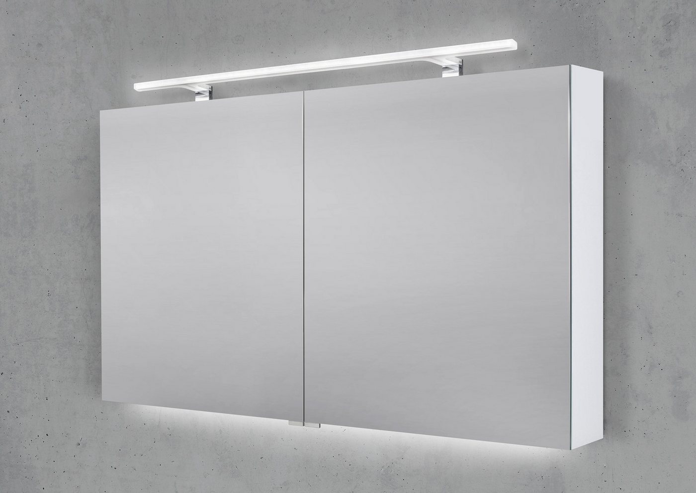 Intarbad Badezimmerspiegelschrank Spiegelschrank 120 cm mit MULTI LED Acryl Aufsatzleuchte Intarbad Badezimmerspiegelschrank Spiegelschrank 120 cm mit MULTI LED Acryl Aufsatzleuchte von Intarbad