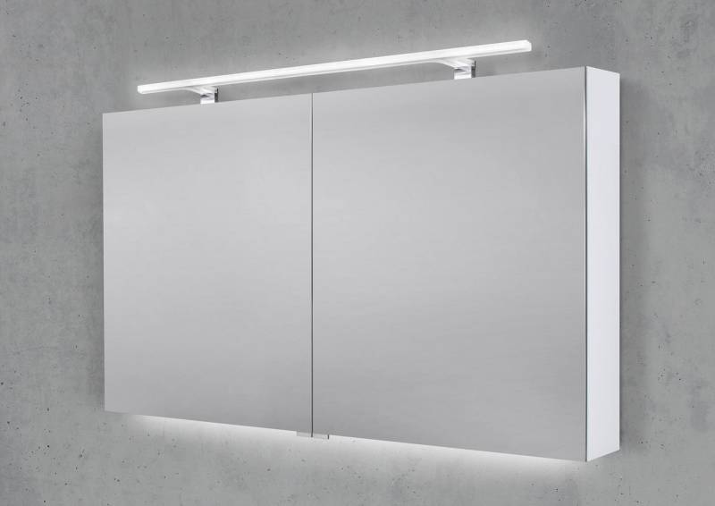 Intarbad Badezimmerspiegelschrank Spiegelschrank 120 cm mit MULTI LED Acryl Aufsatzleuchte Intarbad Badezimmerspiegelschrank Spiegelschrank 120 cm mit MULTI LED Acryl Aufsatzleuchte von Intarbad