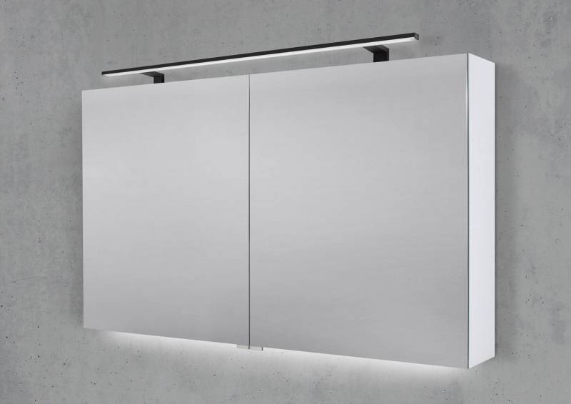Intarbad Badezimmerspiegelschrank Spiegelschrank 120 cm mit MULTI LED Aufsatzleuchte Doppelspiegeltüren Intarbad Badezimmerspiegelschrank Spiegelschrank 120 cm mit MULTI LED Aufsatzleuchte Doppelspiegeltüren von Intarbad