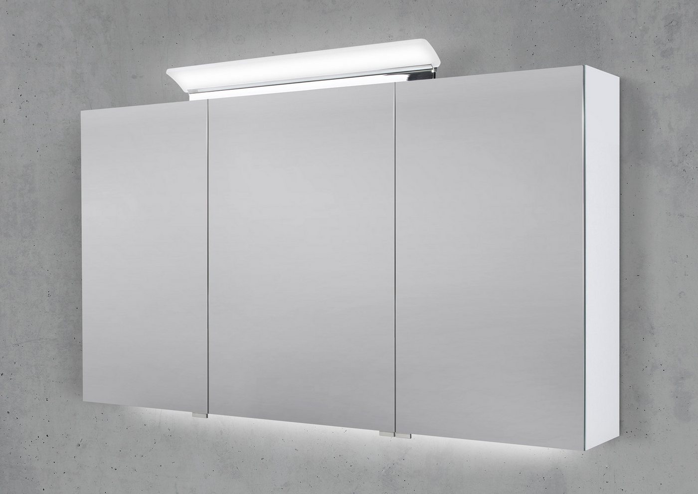 Intarbad Badezimmerspiegelschrank Spiegelschrank 130 cm LED Acryl Aufsatzleuchte doppelseitig Intarbad Badezimmerspiegelschrank Spiegelschrank 130 cm LED Acryl Aufsatzleuchte doppelseitig von Intarbad