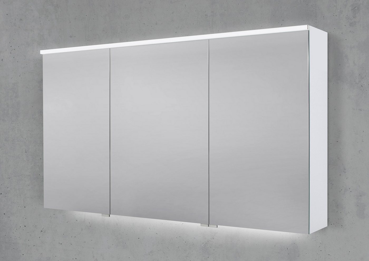 Intarbad Badezimmerspiegelschrank Spiegelschrank 130 cm integrierte MULTI Light LED Beleuchtung von Intarbad
