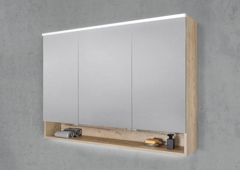 Intarbad Badezimmerspiegelschrank 130 cm mit offenem Fach MULTI Light LED Beleuchtung Waschtisch Intarbad Badezimmerspiegelschrank 130 cm mit offenem Fach MULTI Light LED Beleuchtung Waschtisch von Intarbad