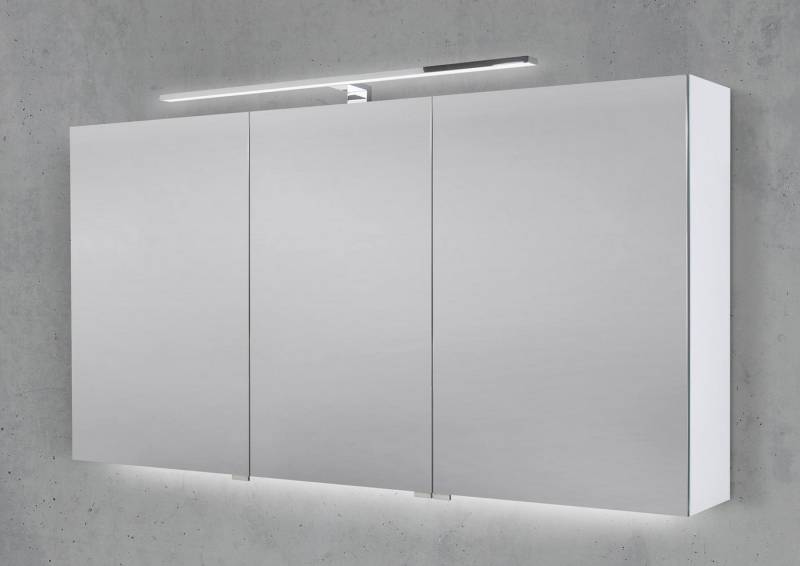 Intarbad Badezimmerspiegelschrank Spiegelschrank 140 cm mit LED Chrom Beleuchtung Doppelspiegeltüren Intarbad Badezimmerspiegelschrank Spiegelschrank 140 cm mit LED Chrom Beleuchtung Doppelspiegeltüren von Intarbad