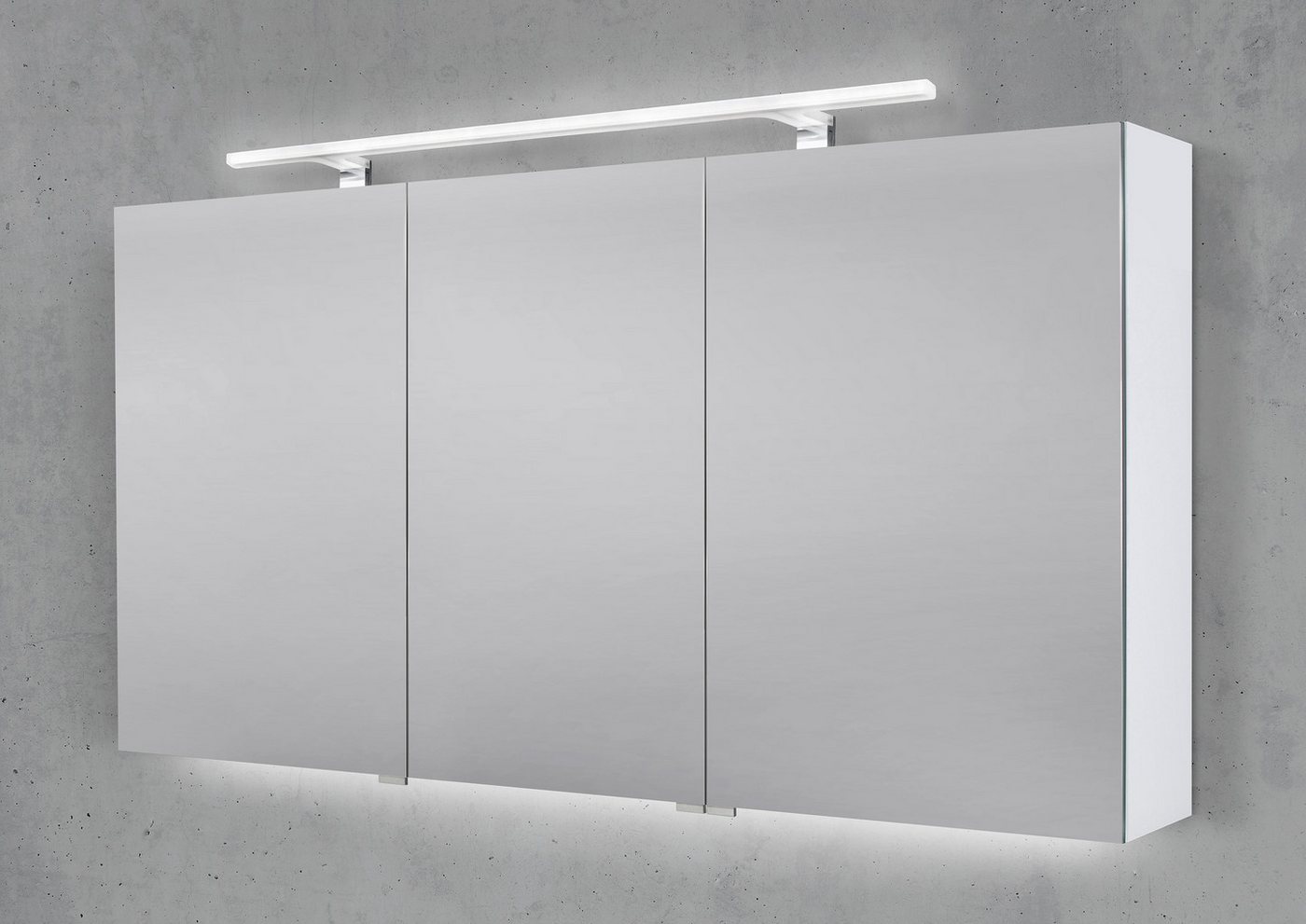 Intarbad Badezimmerspiegelschrank Spiegelschrank 140 cm mit MULTI LED Acryl Aufsatzleuchte Intarbad Badezimmerspiegelschrank Spiegelschrank 140 cm mit MULTI LED Acryl Aufsatzleuchte von Intarbad