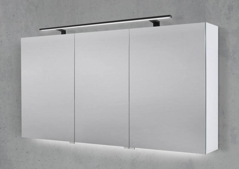 Intarbad Badezimmerspiegelschrank Spiegelschrank 140 cm mit MULTI LED Aufsatzleuchte Doppelspiegeltüren Intarbad Badezimmerspiegelschrank Spiegelschrank 140 cm mit MULTI LED Aufsatzleuchte Doppelspiegeltüren von Intarbad