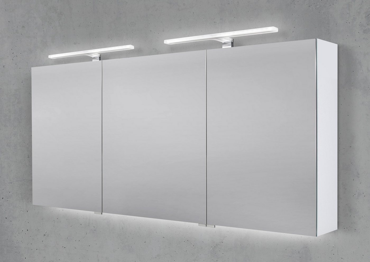 Intarbad Badezimmerspiegelschrank Spiegelschrank 160 cm 2x MULTI LED Acryl-Aufsatzleuchte Intarbad Badezimmerspiegelschrank Spiegelschrank 160 cm 2x MULTI LED Acryl-Aufsatzleuchte von Intarbad