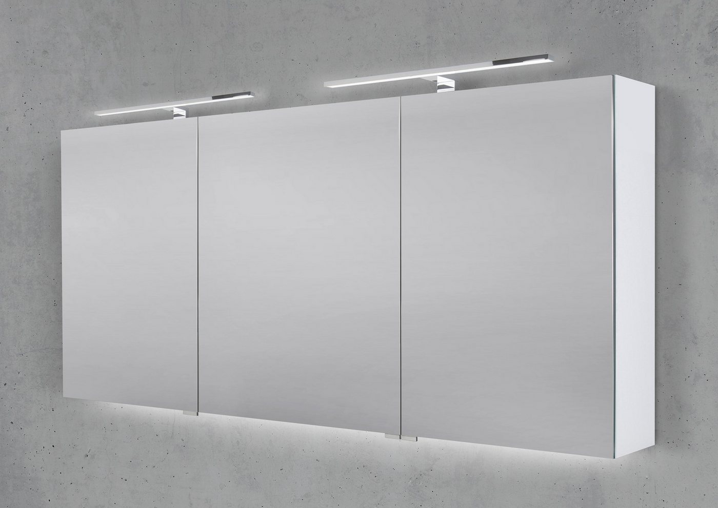 Intarbad Badezimmerspiegelschrank Spiegelschrank 160 cm mit 2x MULTI Light LED Chrom Beleuchtung Intarbad Badezimmerspiegelschrank Spiegelschrank 160 cm mit 2x MULTI Light LED Chrom Beleuchtung von Intarbad