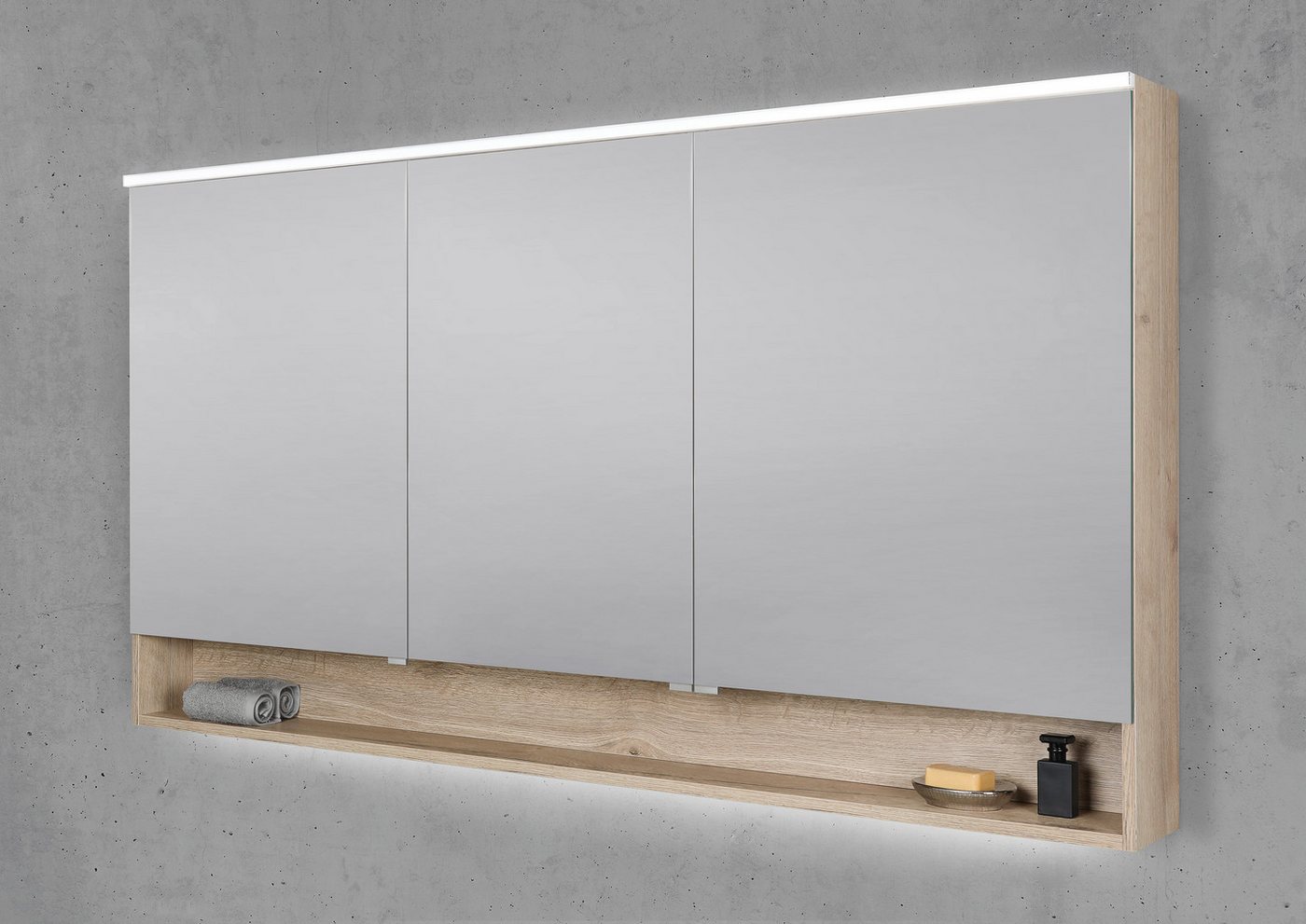 Intarbad Badezimmerspiegelschrank Spiegelschrank 170 cm mit offenem Fach Multilight-LED-Beleuchtung Intarbad Badezimmerspiegelschrank Spiegelschrank 170 cm mit offenem Fach Multilight-LED-Beleuchtung von Intarbad