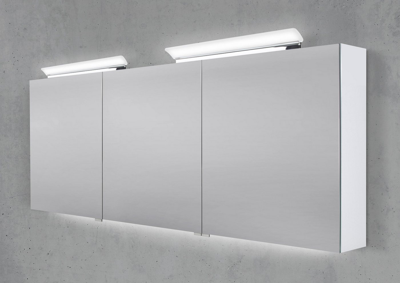 Intarbad Badezimmerspiegelschrank Spiegelschrank 180 cm 2x LED Acryl Aufsatzleuchte doppelseitig Intarbad Badezimmerspiegelschrank Spiegelschrank 180 cm 2x LED Acryl Aufsatzleuchte doppelseitig von Intarbad