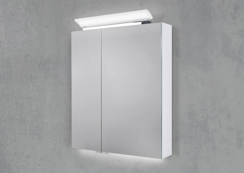 Intarbad Badezimmerspiegelschrank Spiegelschrank 60 cm LED Acryl Aufsatzleuchte doppelseitig verspiegelt Intarbad Badezimmerspiegelschrank Spiegelschrank 60 cm LED Acryl Aufsatzleuchte doppelseitig verspiegelt von Intarbad