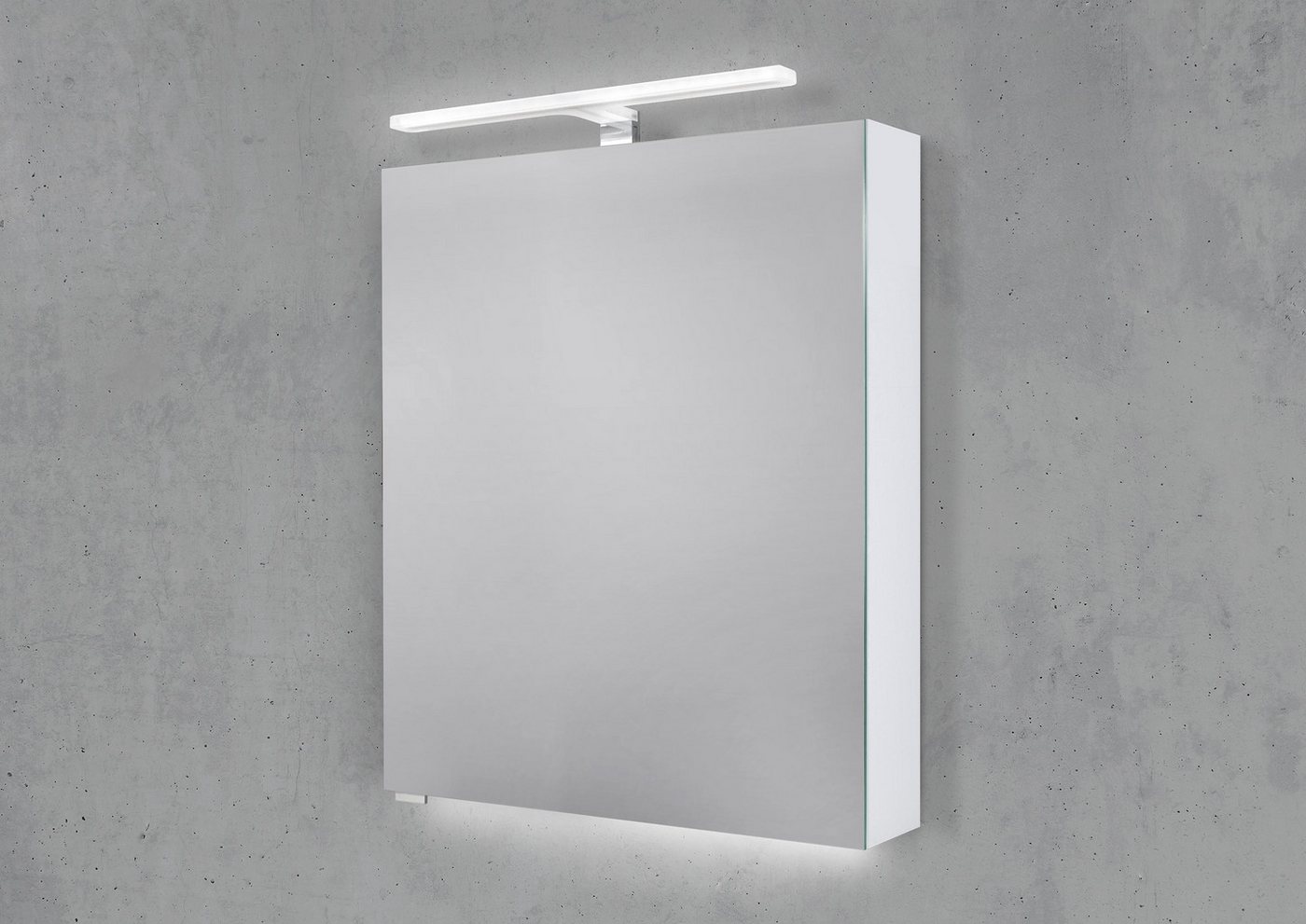 Intarbad Badezimmerspiegelschrank Spiegelschrank 60 cm mit MULTI LED Acryl Aufsatzleuchte Intarbad Badezimmerspiegelschrank Spiegelschrank 60 cm mit MULTI LED Acryl Aufsatzleuchte von Intarbad