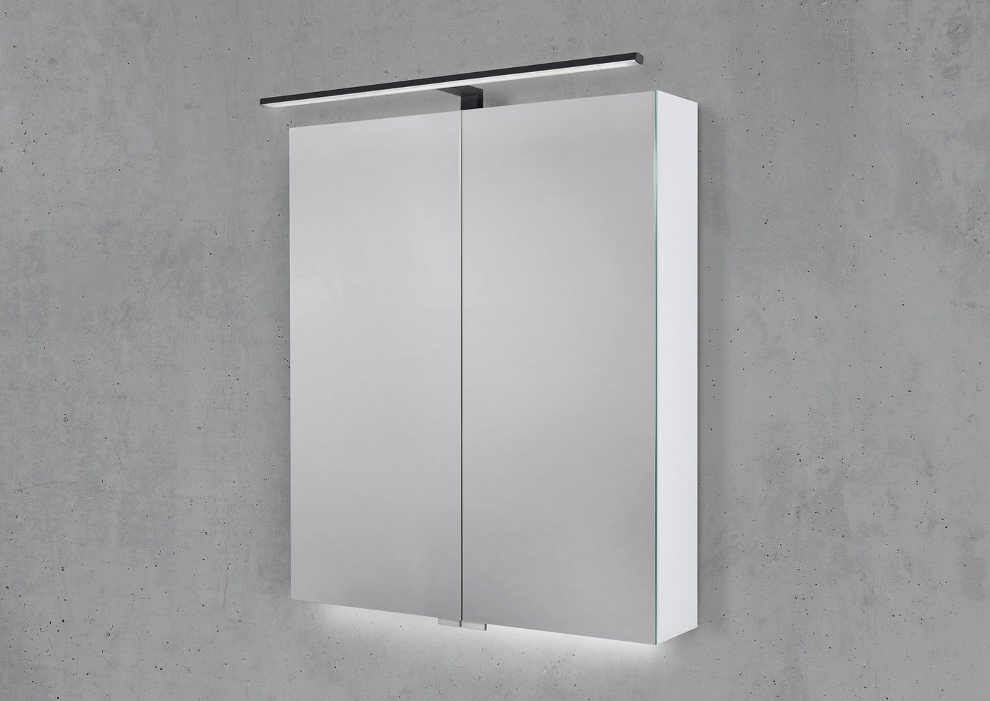 Intarbad Badezimmerspiegelschrank Spiegelschrank 60 cm mit MULTI LED Aufsatzleuchte Anthrazit Matt Lack Intarbad Badezimmerspiegelschrank Spiegelschrank 60 cm mit MULTI LED Aufsatzleuchte Anthrazit Matt Lack von Intarbad