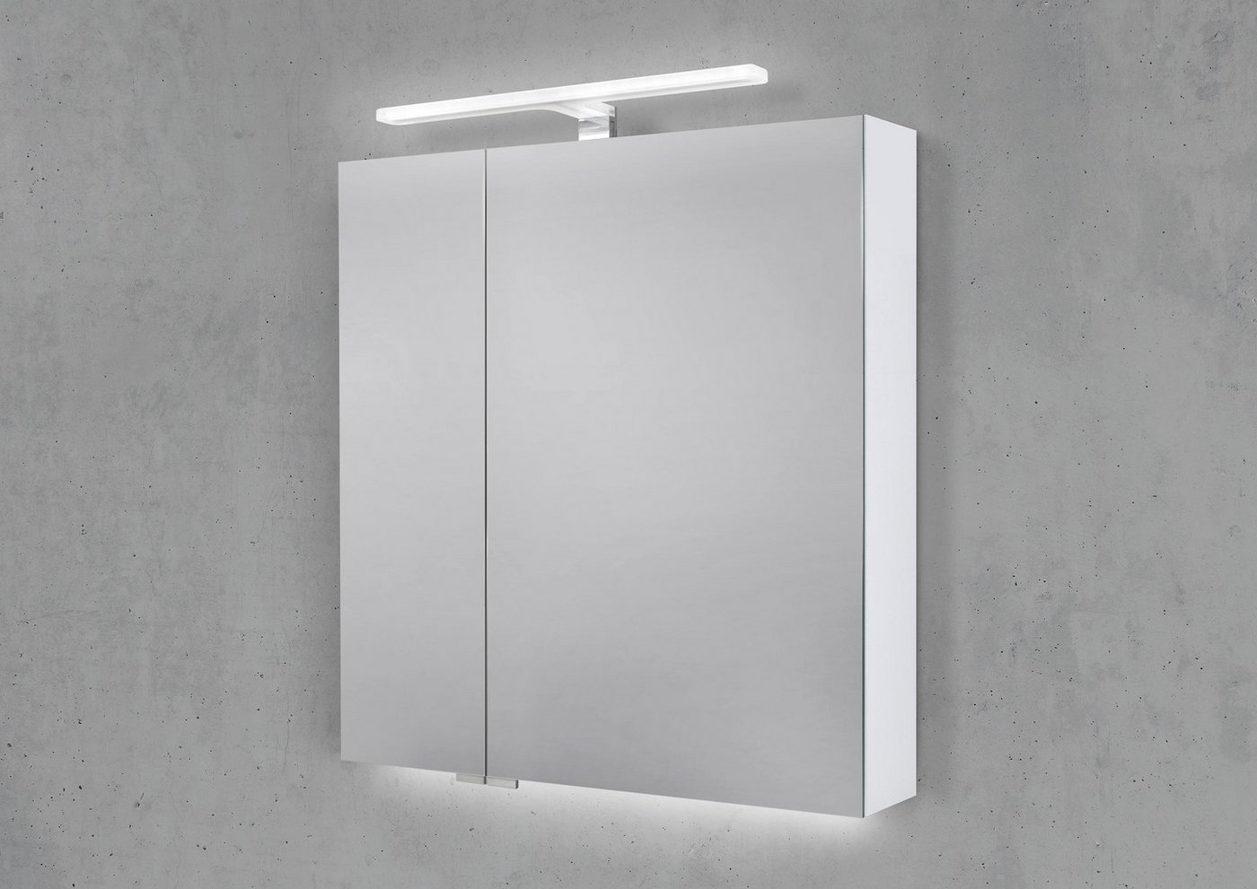 Intarbad Badezimmerspiegelschrank Spiegelschrank 70 cm mit MULTI LED Acryl Aufsatzleuchte Intarbad Badezimmerspiegelschrank Spiegelschrank 70 cm mit MULTI LED Acryl Aufsatzleuchte von Intarbad