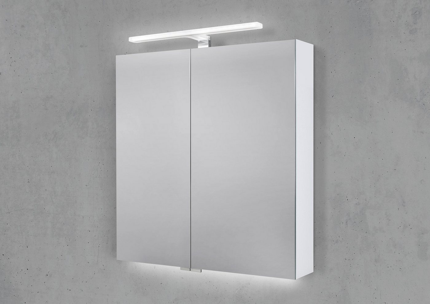 Intarbad Badezimmerspiegelschrank Spiegelschrank 70 cm mit MULTI LED Acryl Aufsatzleuchte Intarbad Badezimmerspiegelschrank Spiegelschrank 70 cm mit MULTI LED Acryl Aufsatzleuchte von Intarbad