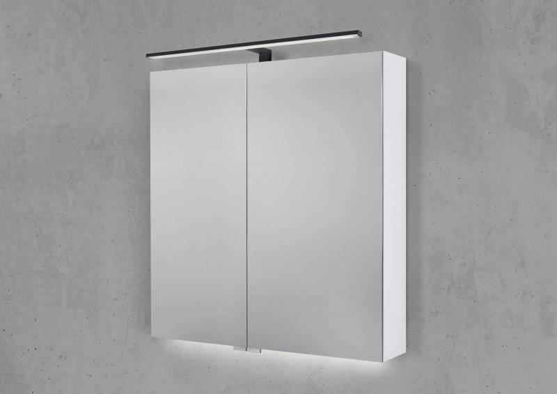Intarbad Badezimmerspiegelschrank Spiegelschrank 70 cm mit MULTI LED Aufsatzleuchte, Doppelspiegeltüren Intarbad Badezimmerspiegelschrank Spiegelschrank 70 cm mit MULTI LED Aufsatzleuchte, Doppelspiegeltüren von Intarbad