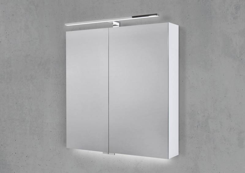 Intarbad Badezimmerspiegelschrank 70 cm mit MULTI Light LED Chrom Beleuchtung Waschtisch von Intarbad
