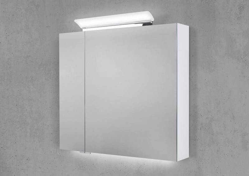 Intarbad Badezimmerspiegelschrank Spiegelschrank 80 cm LED Acryl Aufsatzleuchte doppelseitig verspiegelt Intarbad Badezimmerspiegelschrank Spiegelschrank 80 cm LED Acryl Aufsatzleuchte doppelseitig verspiegelt von Intarbad