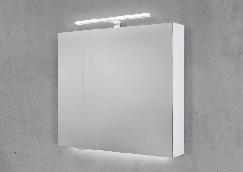 Intarbad Badezimmerspiegelschrank Spiegelschrank 80 cm mit MULTI LED Acryl Aufsatzleuchte Intarbad Badezimmerspiegelschrank Spiegelschrank 80 cm mit MULTI LED Acryl Aufsatzleuchte von Intarbad
