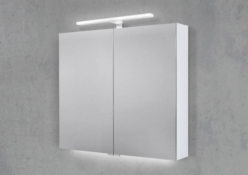 Intarbad Badezimmerspiegelschrank Spiegelschrank 80 cm mit MULTI LED Acryl Aufsatzleuchte Intarbad Badezimmerspiegelschrank Spiegelschrank 80 cm mit MULTI LED Acryl Aufsatzleuchte von Intarbad