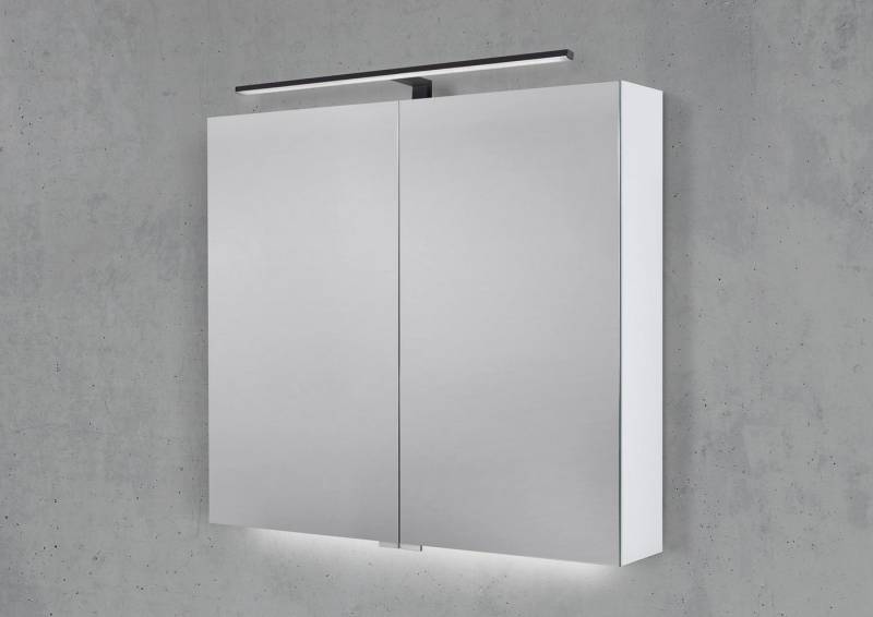 Intarbad Badezimmerspiegelschrank Spiegelschrank 80 cm mit MULTI LED Aufsatzleuchte Halifax Eiche Natur Intarbad Badezimmerspiegelschrank Spiegelschrank 80 cm mit MULTI LED Aufsatzleuchte Halifax Eiche Natur von Intarbad