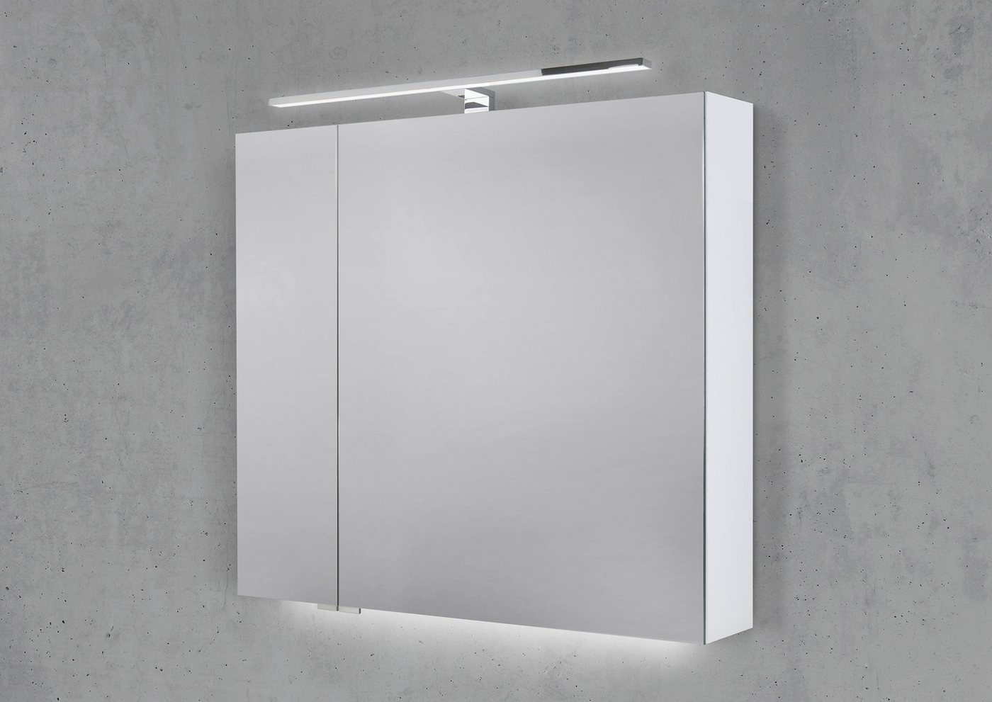 Intarbad Badezimmerspiegelschrank Spiegelschrank 80 cm mit MULTI Light LED Chrom Beleuchtung Intarbad Badezimmerspiegelschrank Spiegelschrank 80 cm mit MULTI Light LED Chrom Beleuchtung von Intarbad