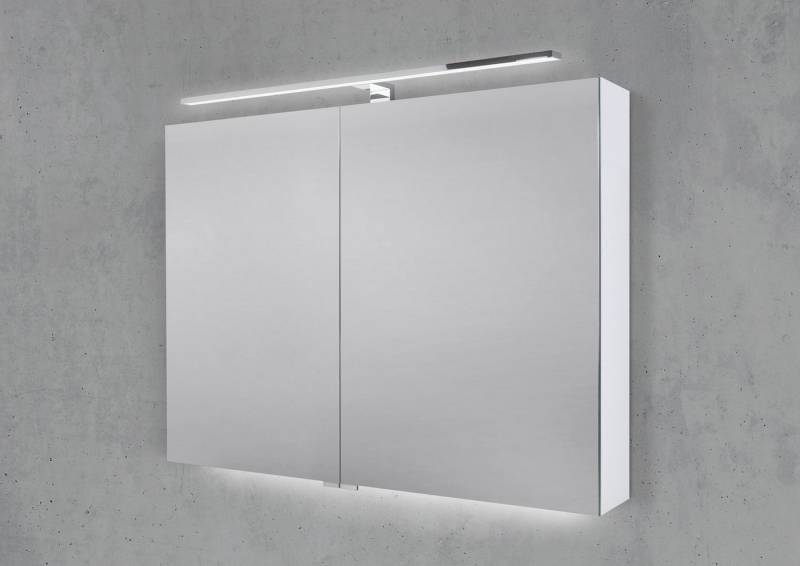Intarbad Badezimmerspiegelschrank Spiegelschrank 90 cm mit LED Chrom Beleuchtung Doppelspiegeltüren Intarbad Badezimmerspiegelschrank Spiegelschrank 90 cm mit LED Chrom Beleuchtung Doppelspiegeltüren von Intarbad