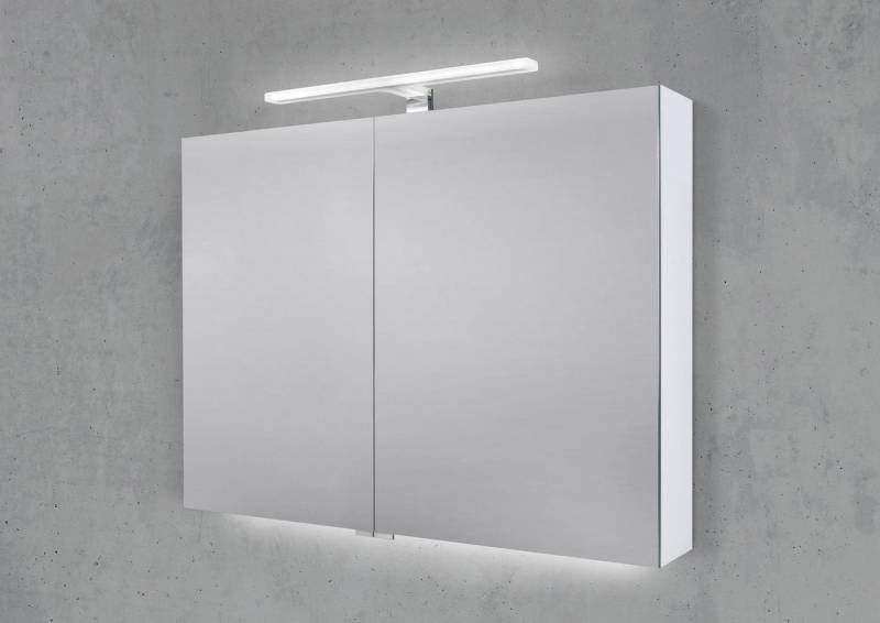 Intarbad Badezimmerspiegelschrank Spiegelschrank 90 cm mit MULTI LED Acryl Aufsatzleuchte Intarbad Badezimmerspiegelschrank Spiegelschrank 90 cm mit MULTI LED Acryl Aufsatzleuchte von Intarbad