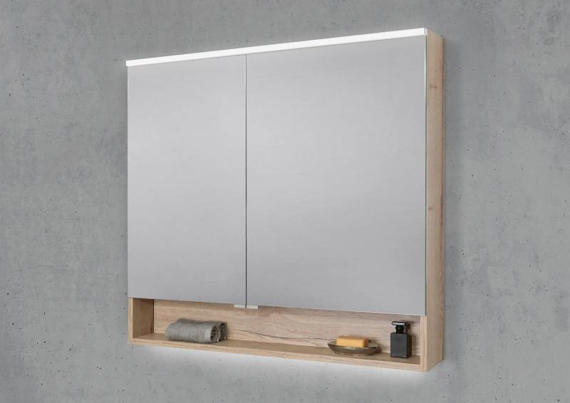 Intarbad Badezimmerspiegelschrank 90 cm mit offenem Fach integrierte MULTI Light LED Waschtisch Intarbad Badezimmerspiegelschrank 90 cm mit offenem Fach integrierte MULTI Light LED Waschtisch von Intarbad