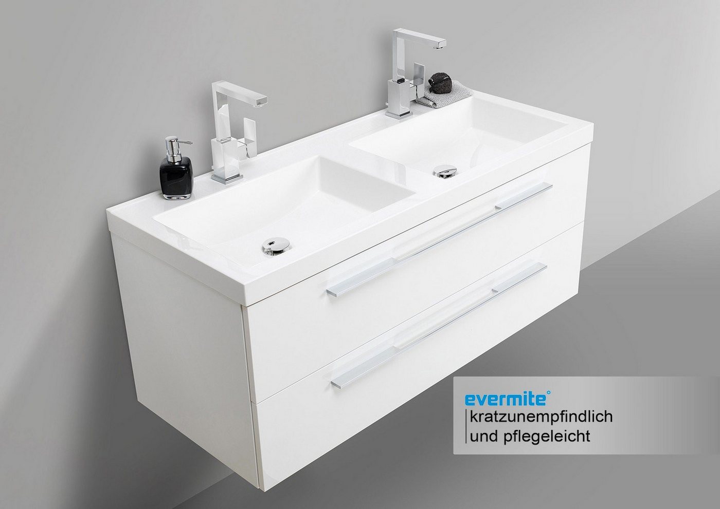 Intarbad Badmöbel-Set Badmöbel Set Doppelwaschtisch 120 cm Evermite mit Unterschrank Intarbad Badmöbel-Set Badmöbel Set Doppelwaschtisch 120 cm Evermite mit Unterschrank von Intarbad