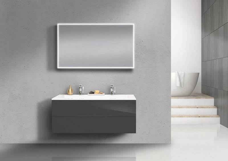 Intarbad Badmöbel-Set Badmöbel Set grifflos Doppelwaschtisch 120 cm, Unterschrank mit Led Intarbad Badmöbel-Set Badmöbel Set grifflos Doppelwaschtisch 120 cm, Unterschrank mit Led von Intarbad