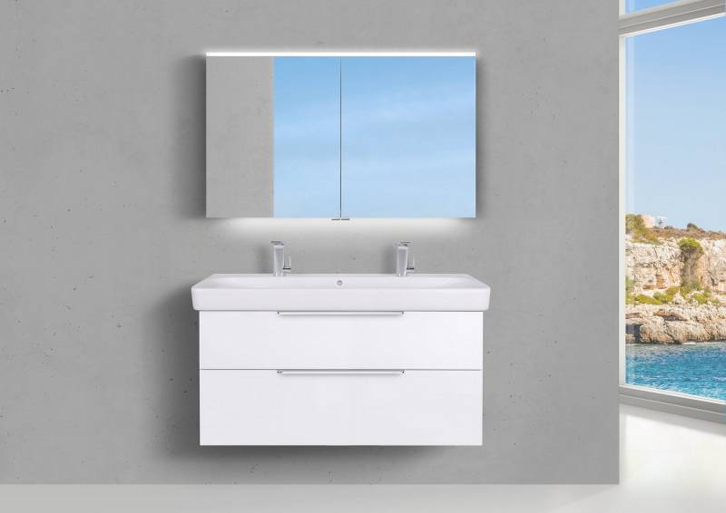 Intarbad Badmöbel-Set Badmöbel Set mit Geberit Smyle Square Waschtisch 120 cm, Unterschrank Intarbad Badmöbel-Set Badmöbel Set mit Geberit Smyle Square Waschtisch 120 cm, Unterschrank von Intarbad
