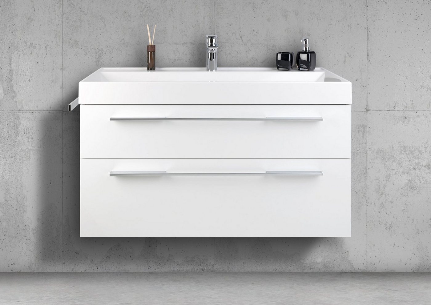 Intarbad Badmöbel-Set Badmöbel 100 cm Waschtisch mit Unterschrank, Waschtisch Set, Made in Intarbad Badmöbel-Set Badmöbel 100 cm Waschtisch mit Unterschrank, Waschtisch Set, Made in von Intarbad