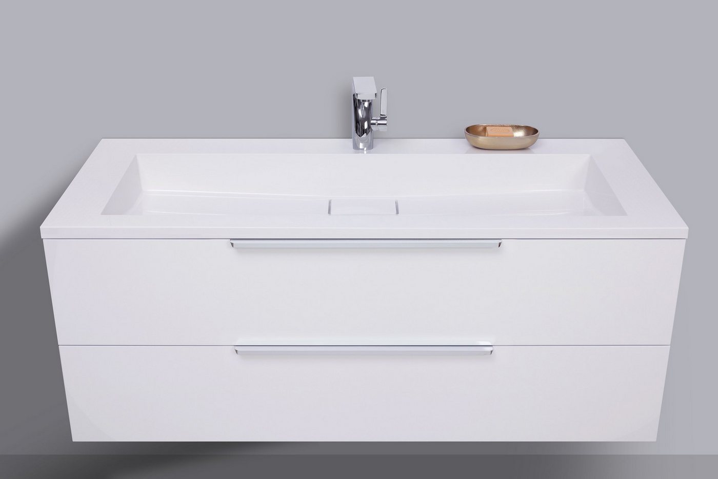 Intarbad Badmöbel-Set Waschtisch mit Unterschrank Badmöbel Set 120 cm, Evermite Waschbecken Intarbad Badmöbel-Set Waschtisch mit Unterschrank Badmöbel Set 120 cm, Evermite Waschbecken von Intarbad
