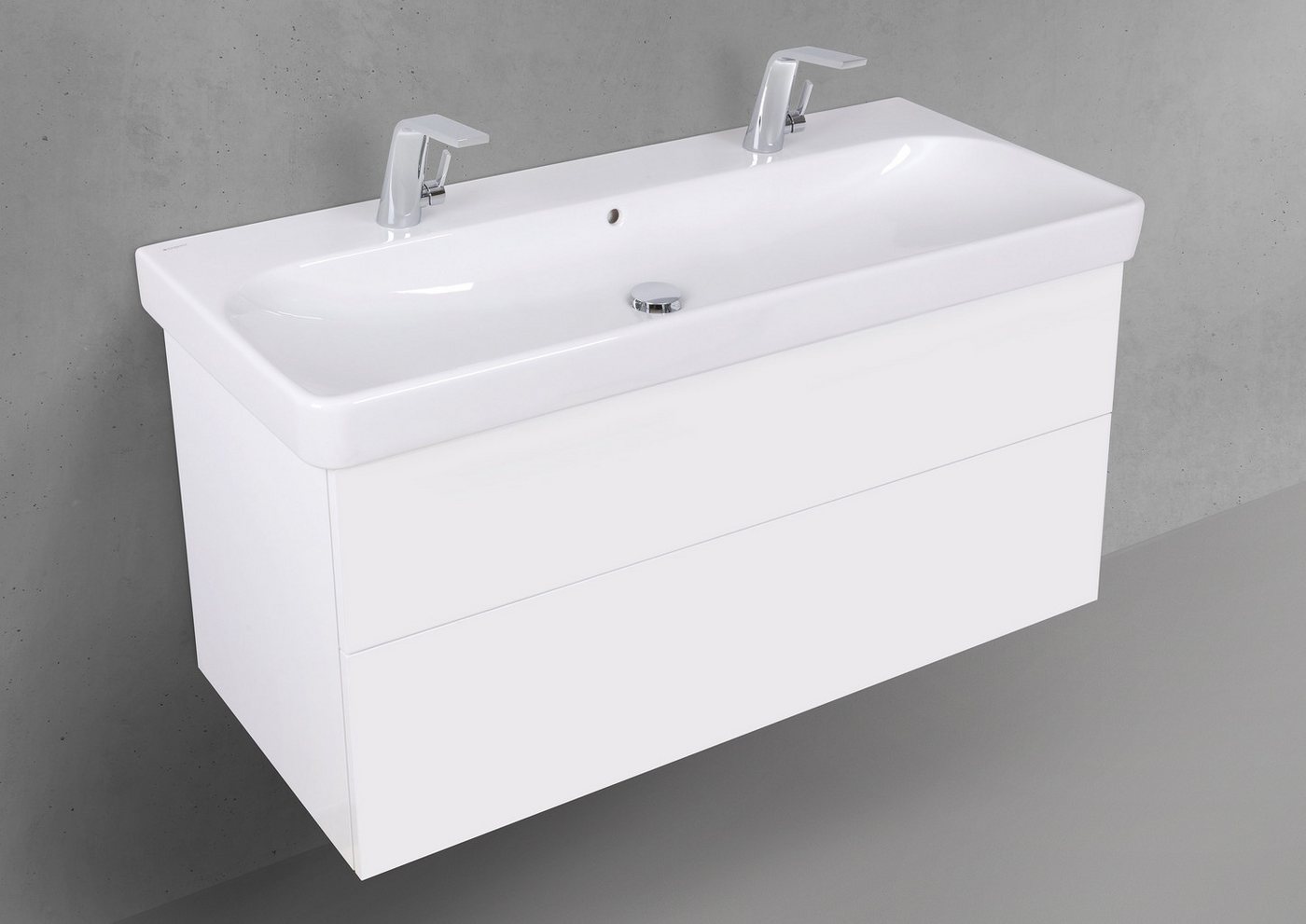 Intarbad Badmöbel-Set Badmöbelset Shape 120 cm inkl. Geberit Smyle Square Doppelwaschtisch Intarbad Badmöbel-Set Badmöbelset Shape 120 cm inkl. Geberit Smyle Square Doppelwaschtisch von Intarbad