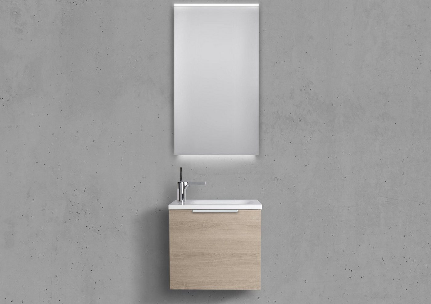 Intarbad Badmöbel-Set Gäste Badmöbel Rimini, Handwaschbecken, mit LED Lichtspiegel Intarbad Badmöbel-Set Gäste Badmöbel Rimini, Handwaschbecken, mit LED Lichtspiegel von Intarbad