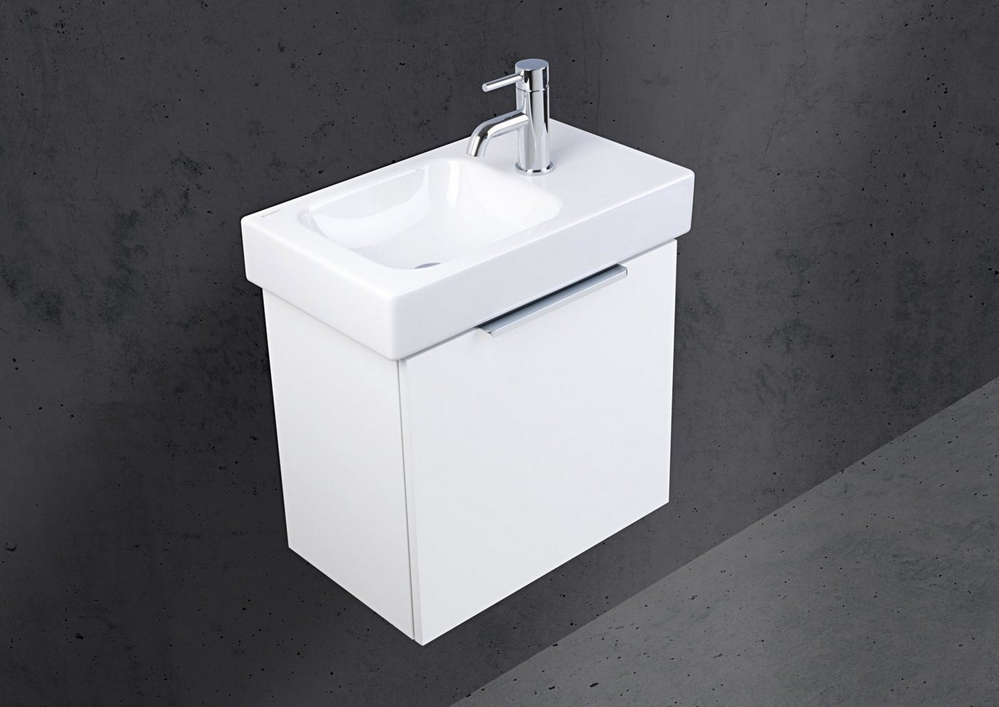 Intarbad Badmöbel-Set Gäste Badmöbel mit Geberit Icon XS 53 cm Waschtisch, Unterschrank mit Intarbad Badmöbel-Set Gäste Badmöbel mit Geberit Icon XS 53 cm Waschtisch, Unterschrank mit von Intarbad