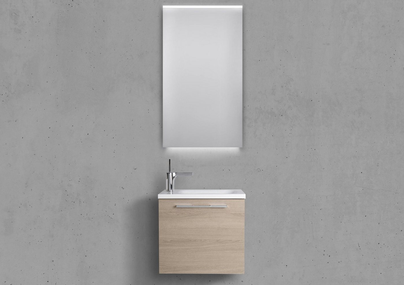 Intarbad Badmöbel-Set Badmöbel Set Rimini, Gäste WC Waschbecken, mit LED Spiegel Intarbad Badmöbel-Set Badmöbel Set Rimini, Gäste WC Waschbecken, mit LED Spiegel von Intarbad