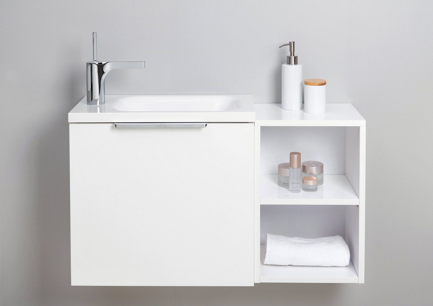 Intarbad Badmöbel-Set Gäste WC Badmöbel Set, Waschtisch mit Unterschrank, Made in Germany Intarbad Badmöbel-Set Gäste WC Badmöbel Set, Waschtisch mit Unterschrank, Made in Germany von Intarbad