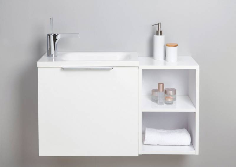 Intarbad Badmöbel-Set Gäste WC Badmöbel Set, Waschtisch mit Unterschrank, Made in Germany von Intarbad