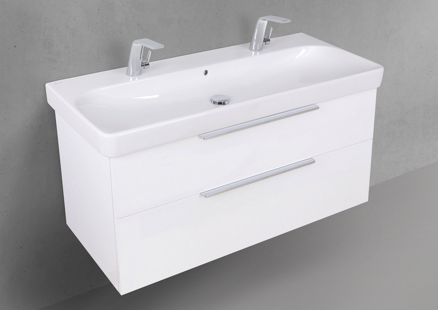 Intarbad Badmöbel-Set Geberit Smyle Square Waschtisch 120 cm mit Unterschrank, Badmöbel Intarbad Badmöbel-Set Geberit Smyle Square Waschtisch 120 cm mit Unterschrank, Badmöbel von Intarbad