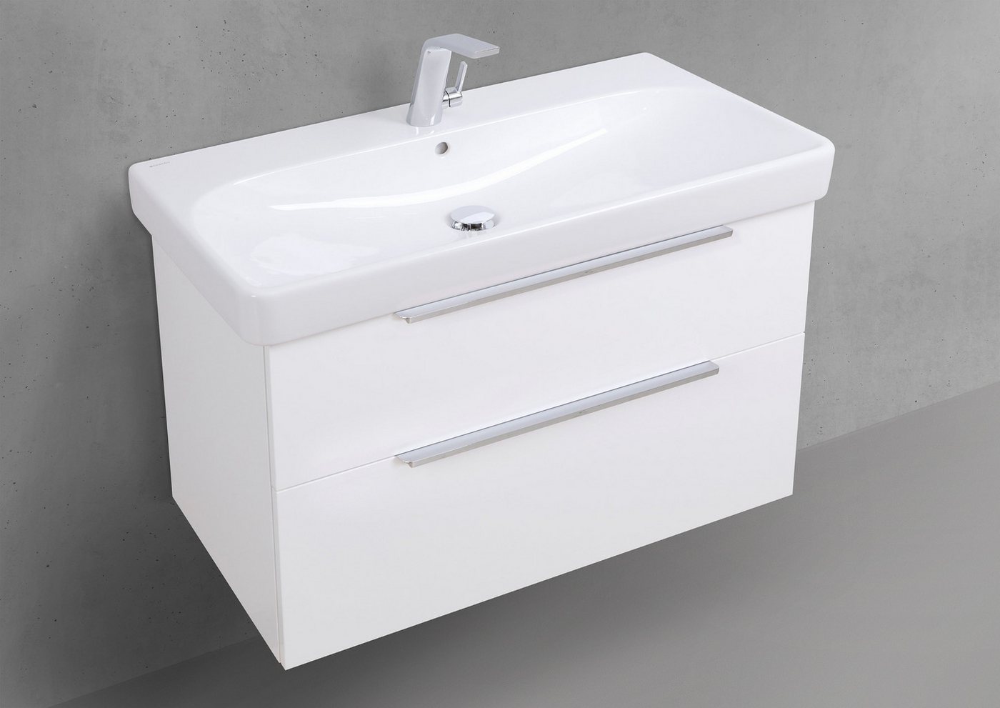 Intarbad Badmöbel-Set Geberit Smyle Square Waschtisch 90 cm mit Unterschrank, Badmöbel Shape Intarbad Badmöbel-Set Geberit Smyle Square Waschtisch 90 cm mit Unterschrank, Badmöbel Shape von Intarbad