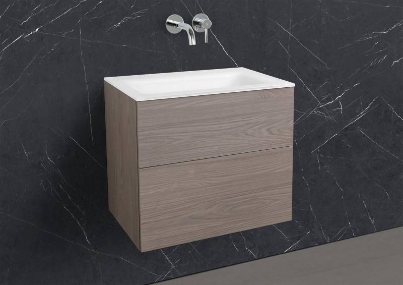 Intarbad Badmöbel-Set Saphir - Badmöbelset 60 cm mit Glaswaschbecken Optiwhite und Intarbad Badmöbel-Set Saphir - Badmöbelset 60 cm mit Glaswaschbecken Optiwhite und von Intarbad