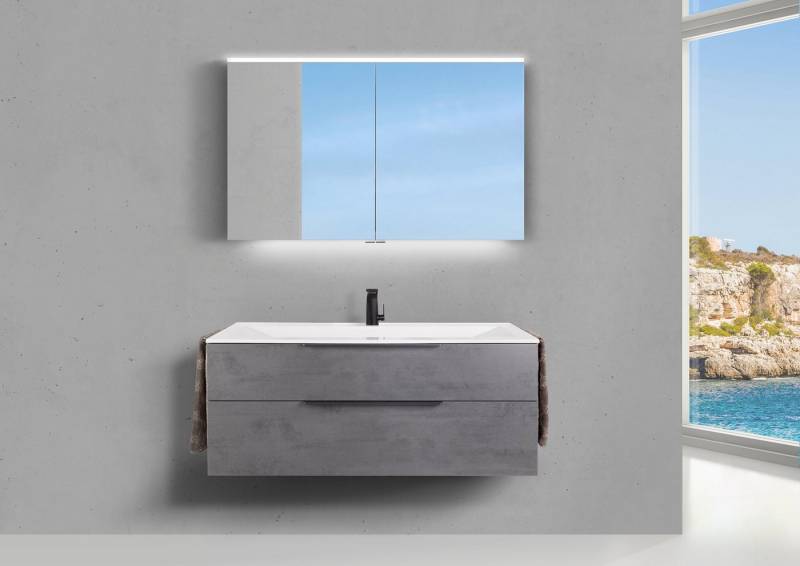 Intarbad Badmöbel-Set Valenta 120 cm, Badmöbel Set inkl. Multilight Spiegelschrank Intarbad Badmöbel-Set Valenta 120 cm, Badmöbel Set inkl. Multilight Spiegelschrank von Intarbad