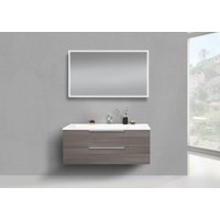 Intarbad CUBO Badmöbel Set 120 cm Waschtisch mit Unterschrank und LED Lichtspiegel von Intarbad