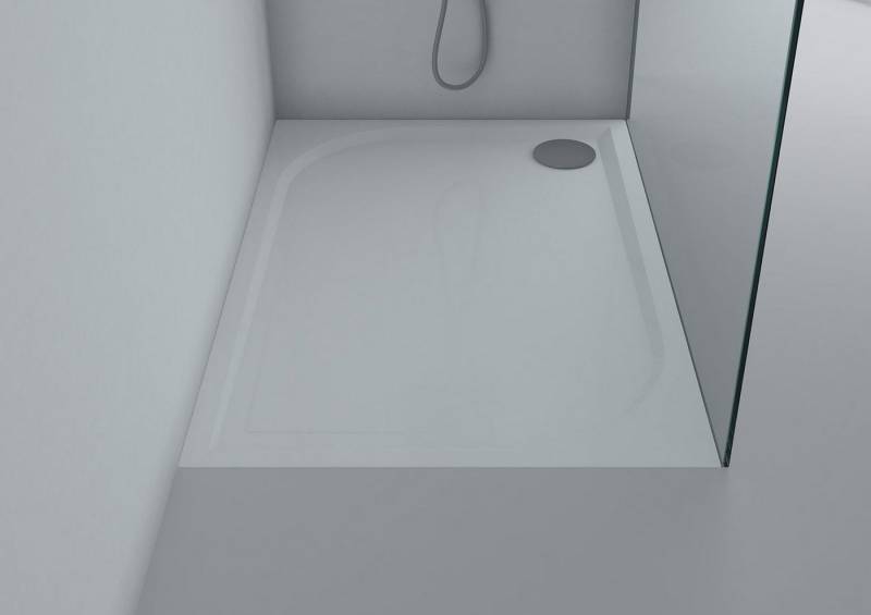 Intarbad Duschwanne Duschwanne 120x80cm ANDRIA Mineralguss Duschtasse flach bodengleich von Intarbad