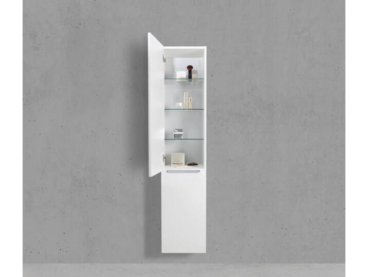 Intarbad Seitenschrank Hochschrank Seitenschrank mit Wäschekippe H/B/T: 161,6/40/32,5cm Weiß von Intarbad