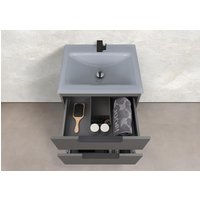 Saphir - Badmöbelset 60 cm mit Glaswaschtisch und Unterschrank von Intarbad